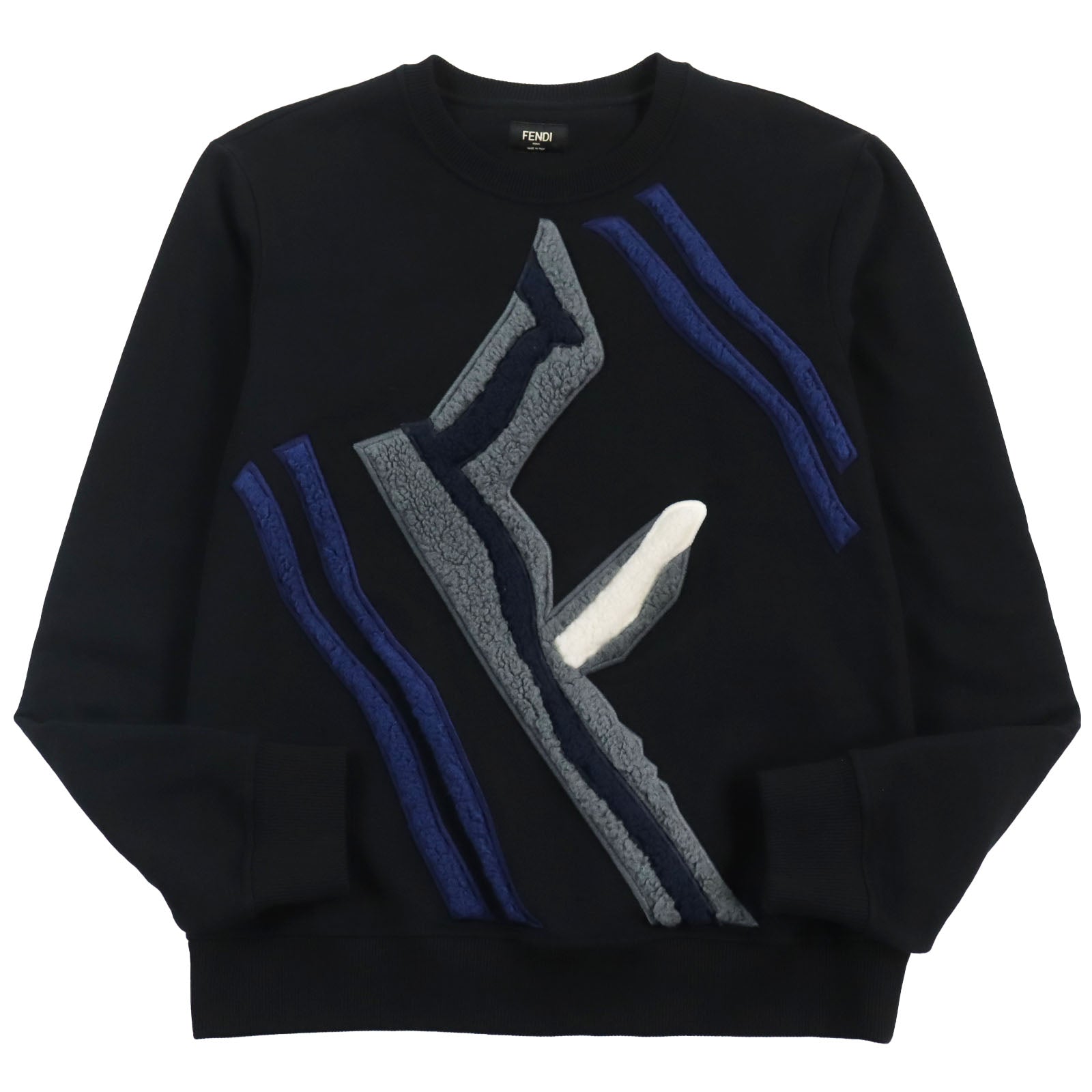 Fendi F logo cotton sweatshirt black M