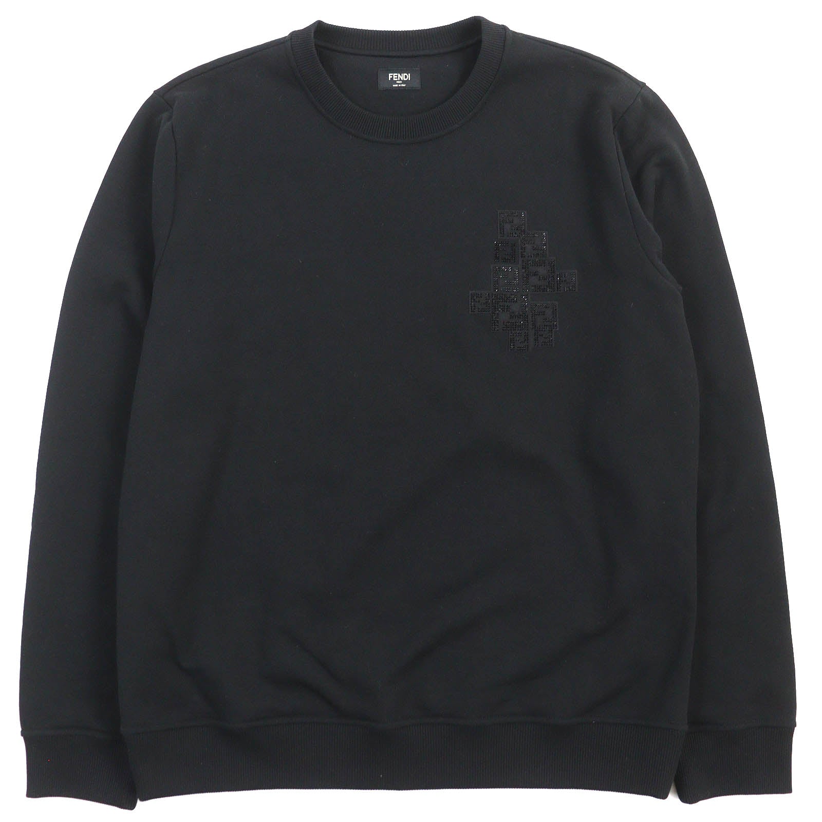 Fendi Cotton FF Logo Beaded Sweatshirt XL