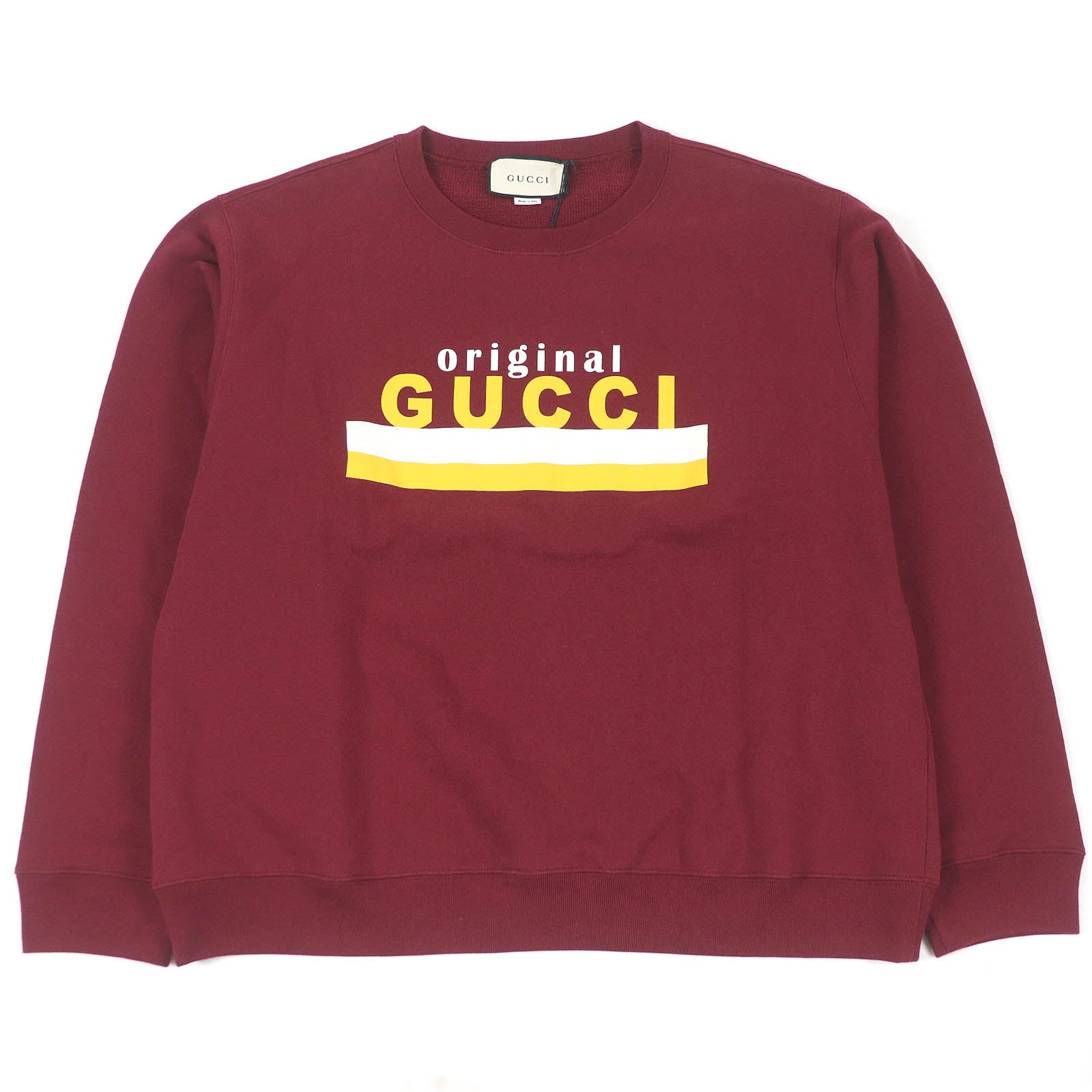 GUCCI Logo Print Crew Neck Sweatshirt L