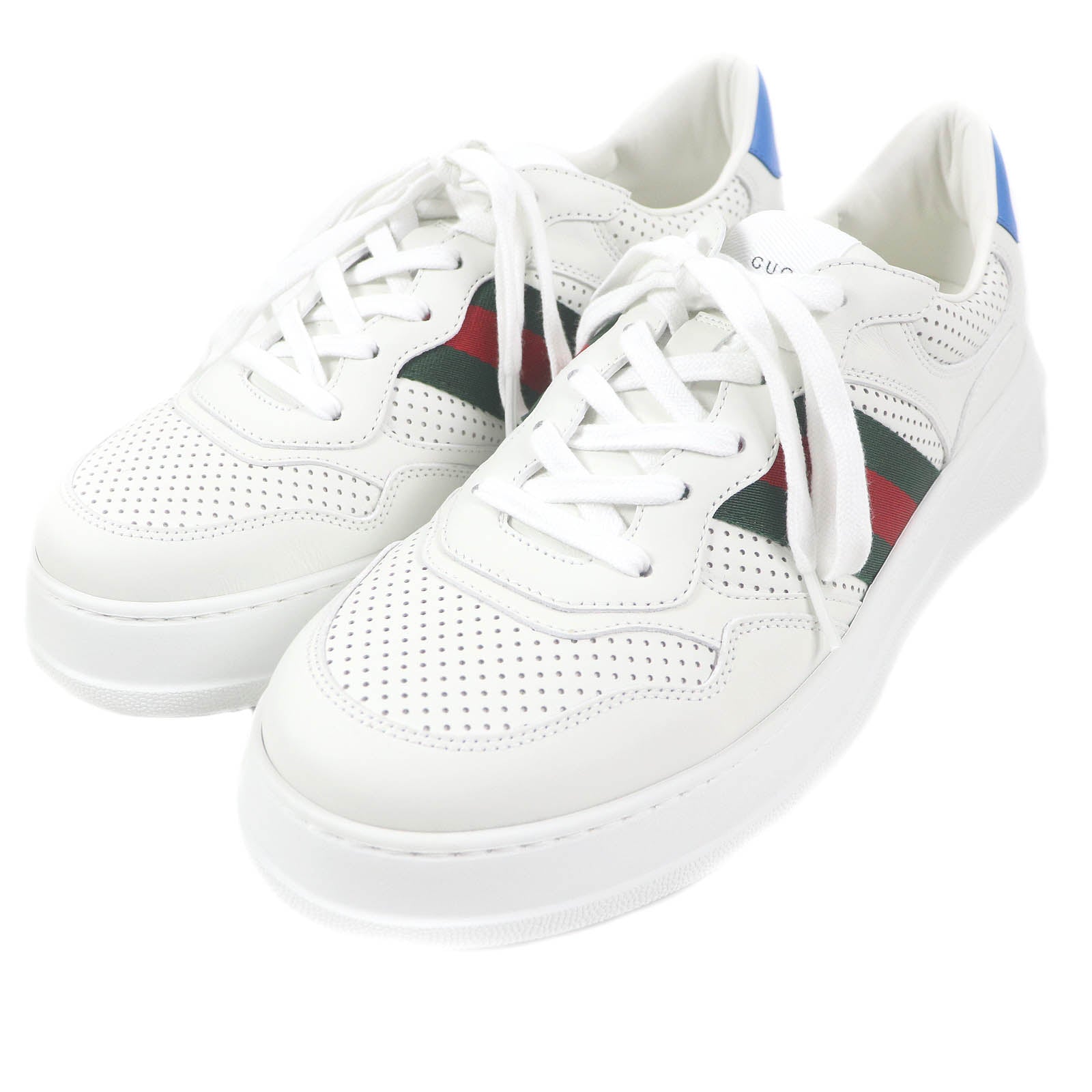 Gucci GG Logo Leather Low Cut Sneakers 10.5