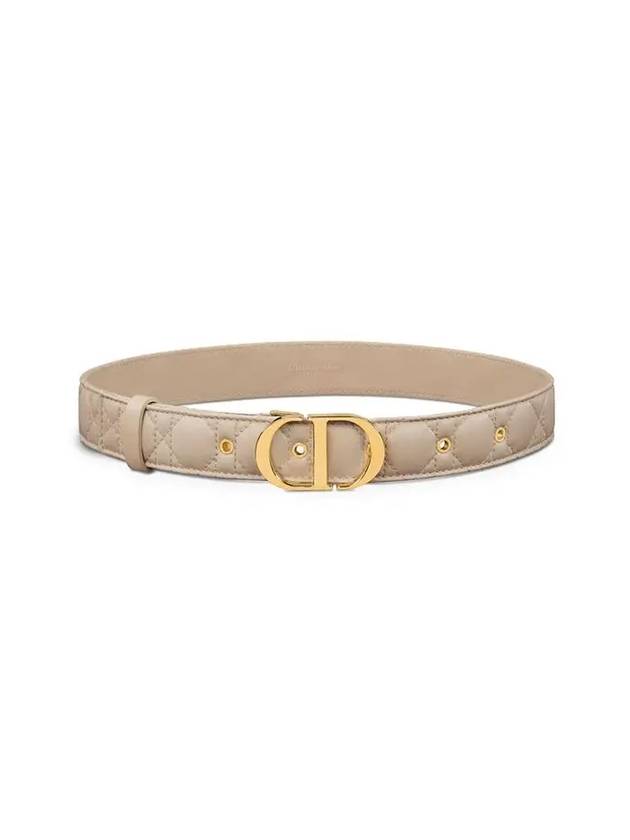 30MM Montaigne Cannage Calfskin Belt Powder Beige Dior