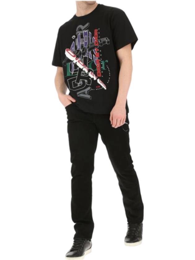Homme Short Sleeve T-Shirt Black Dior