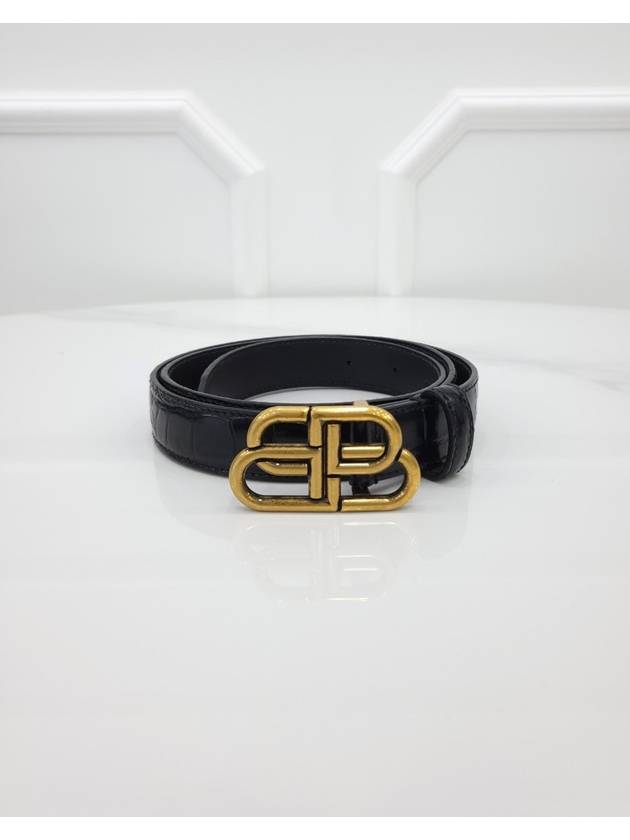 Balenciaga BB thin belt black 85