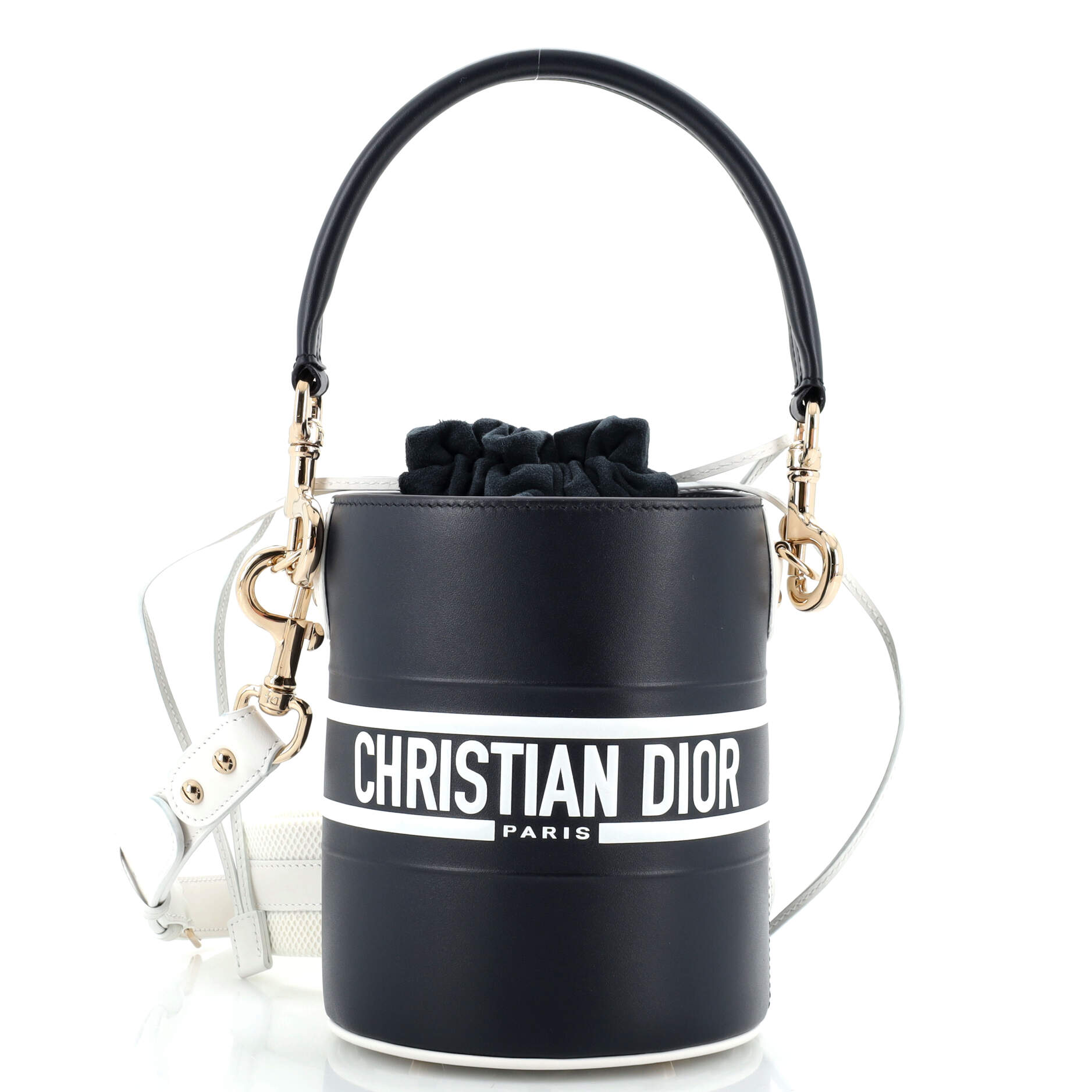 Dior Vibe Drawstring Bucket Bag Leather Small