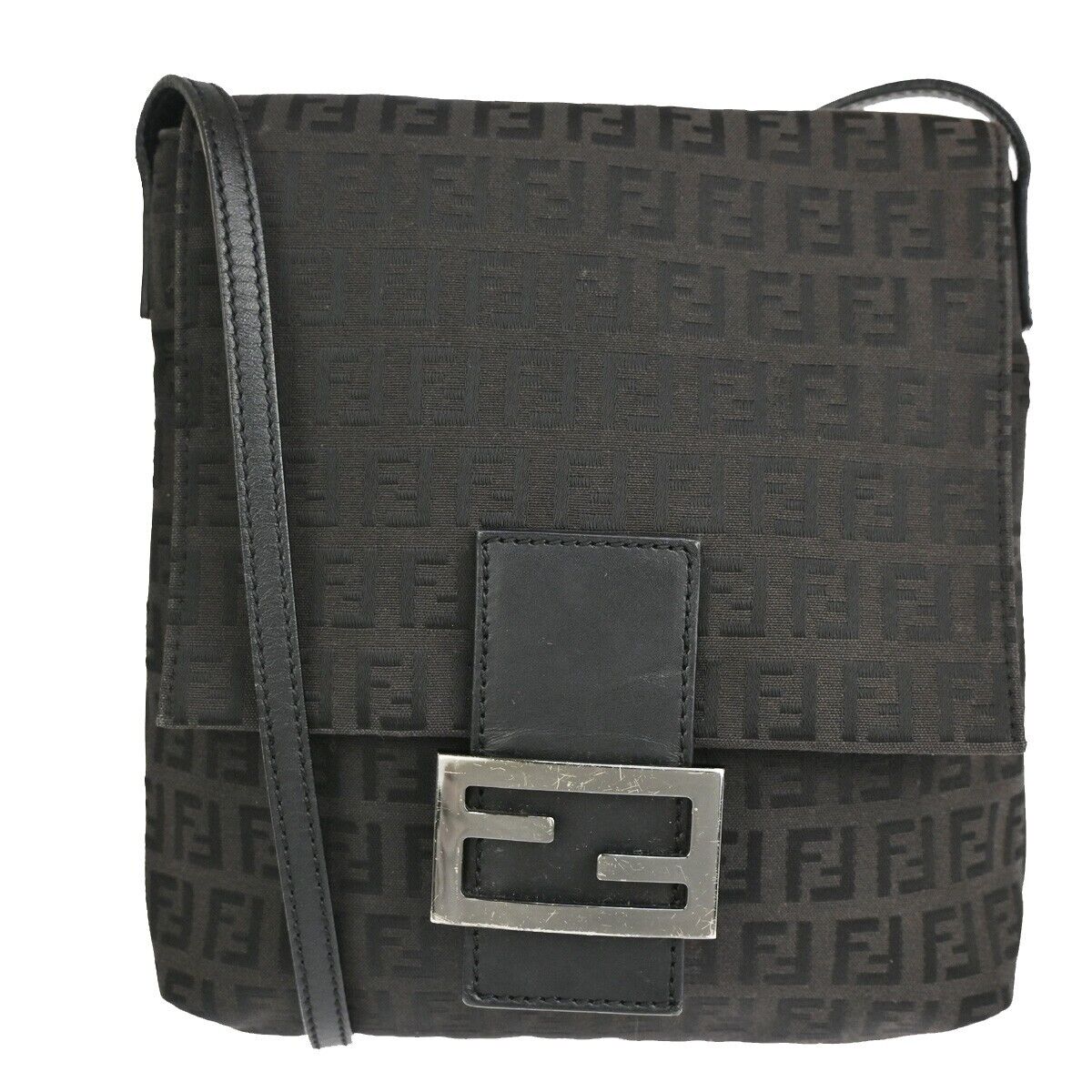 Fendi Zucchino Canvas Shoulder Bag ()