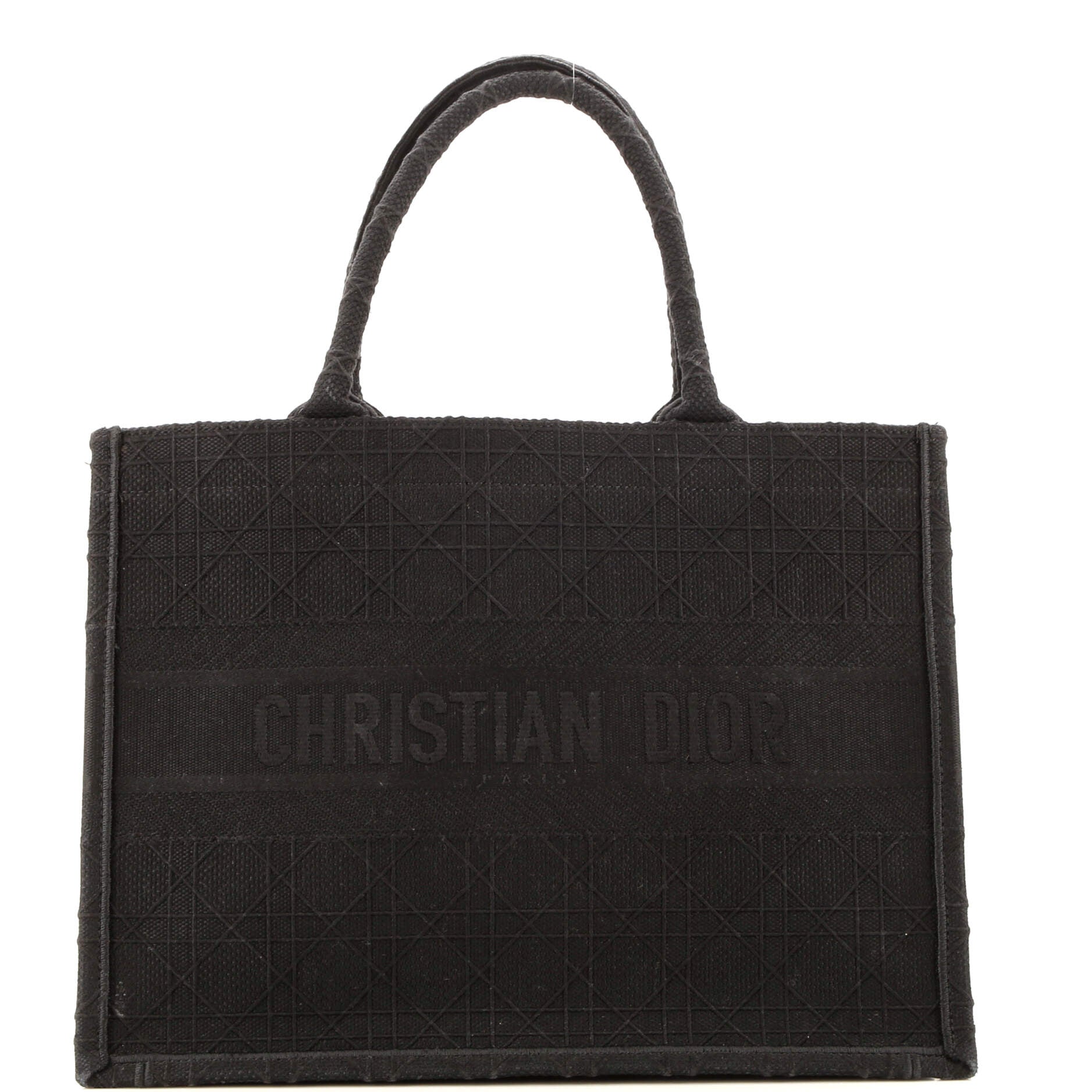Dior Book Tote Cannage Embroidered Canvas Medium