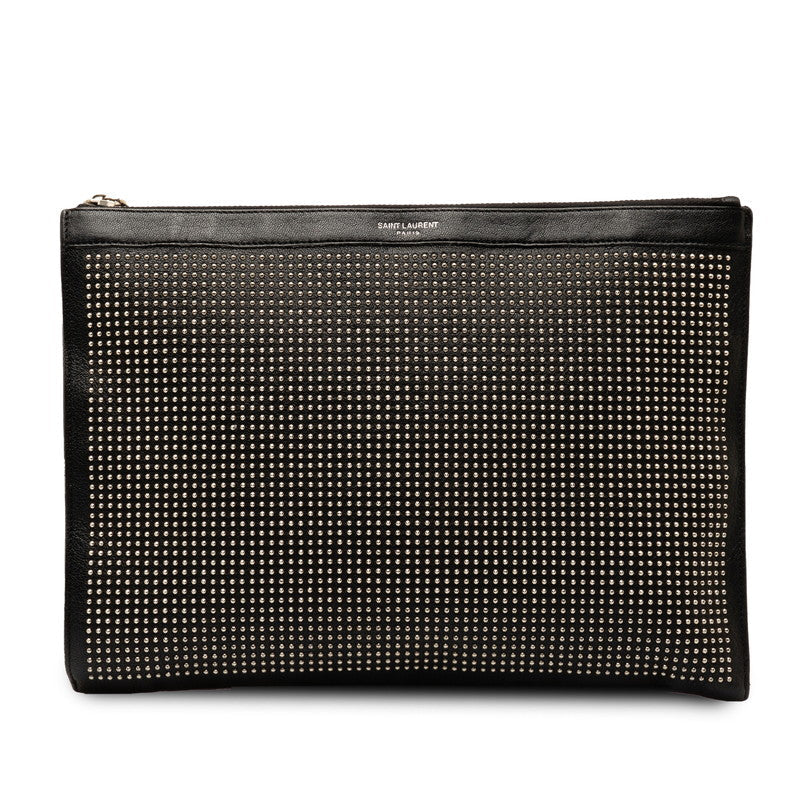 Saint Laurent Stalls Secundary Bag 397295 Black Silver Leather Saint Laurent Paris