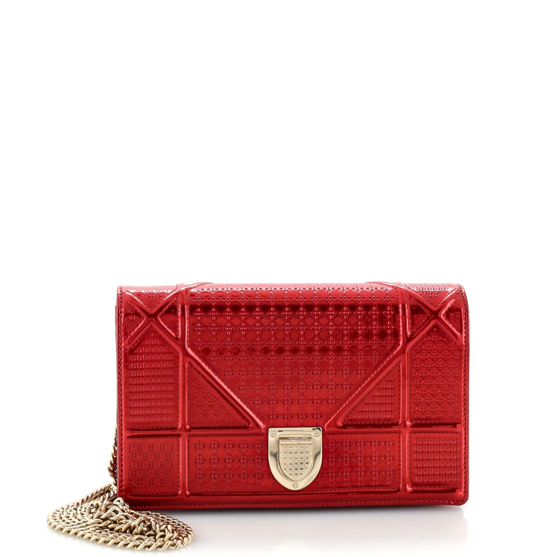 Dior Diorama Wallet on Chain Cannage Embossed Calfskin