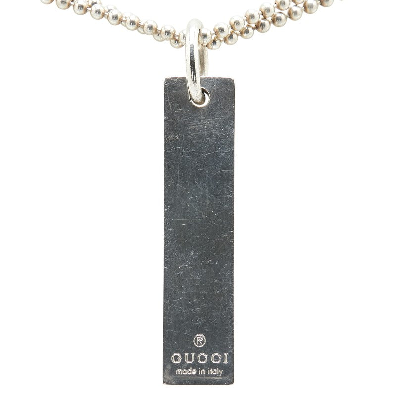 Gucci Logo Plate SV925 Necklace
