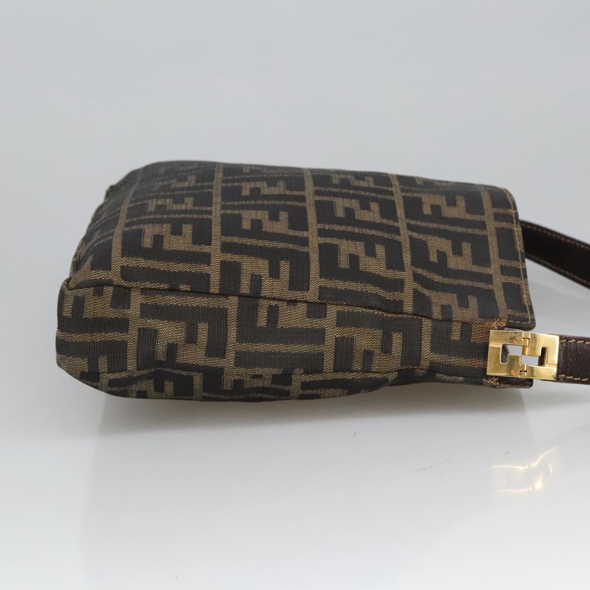 FENDI Zucca Canvas Shoulder Bag Brown Black101147