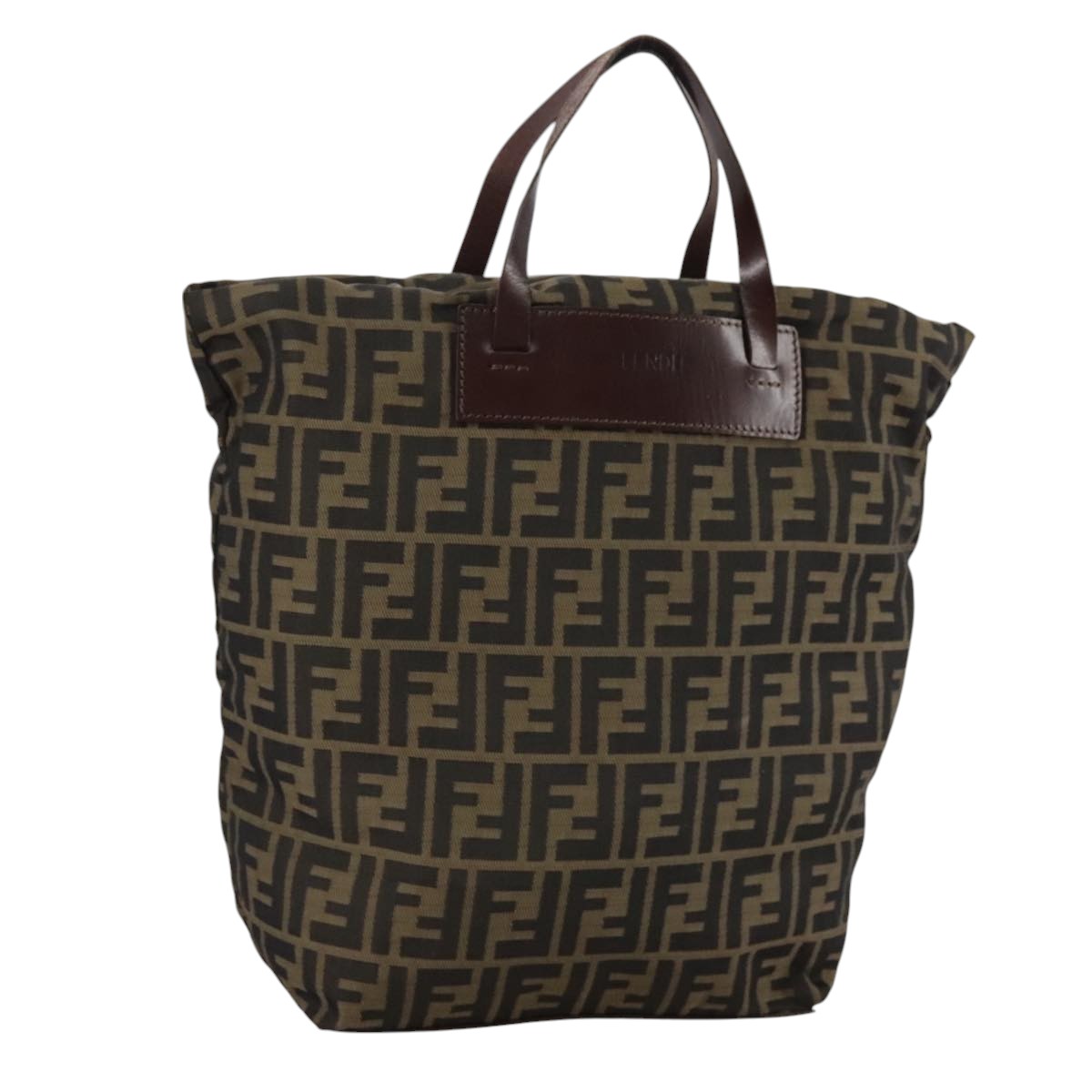 FENDI Zucca Canvas Tote Bag Brown Black109151
