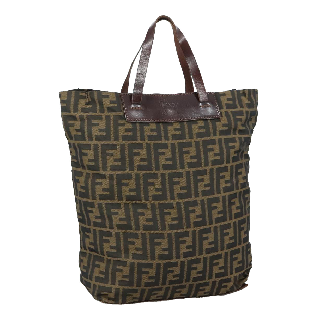 FENDI Zucca Canvas Tote Bag Brown Black109152