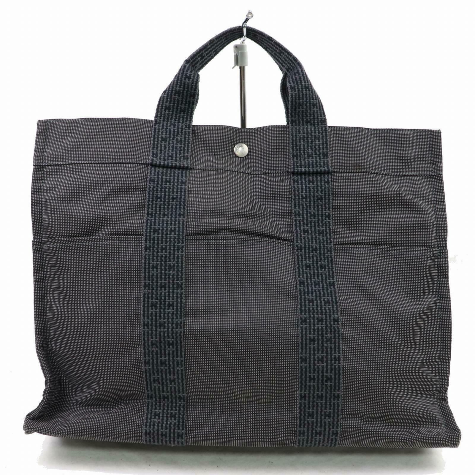 Indistinguishable Hermes Tote Bag Gray Canvas (SHC1-14686)