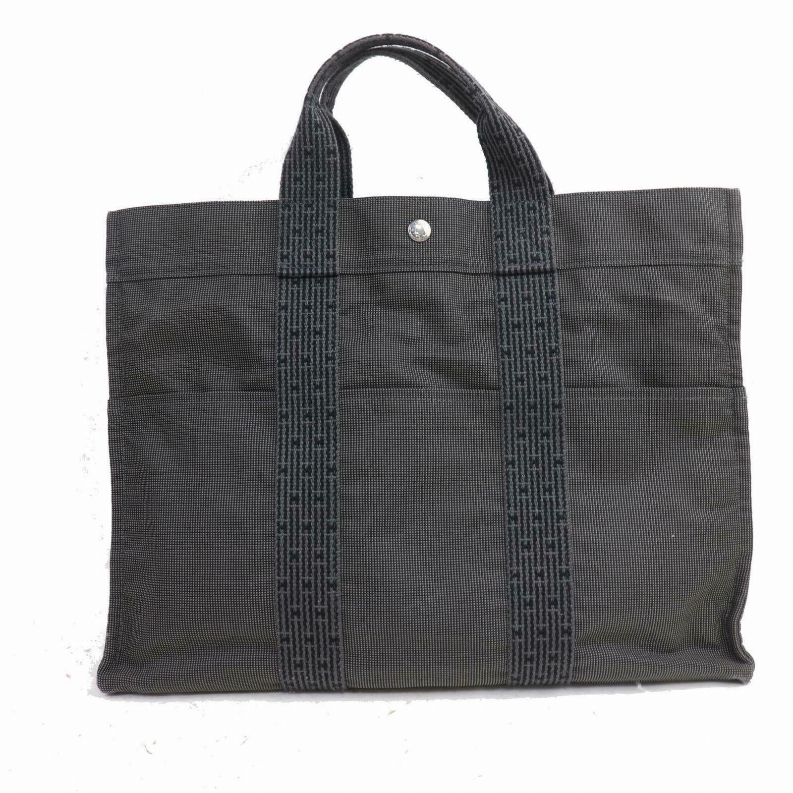Indistinguishable Hermes Tote Bag Gray Canvas (SHC1-15240)
