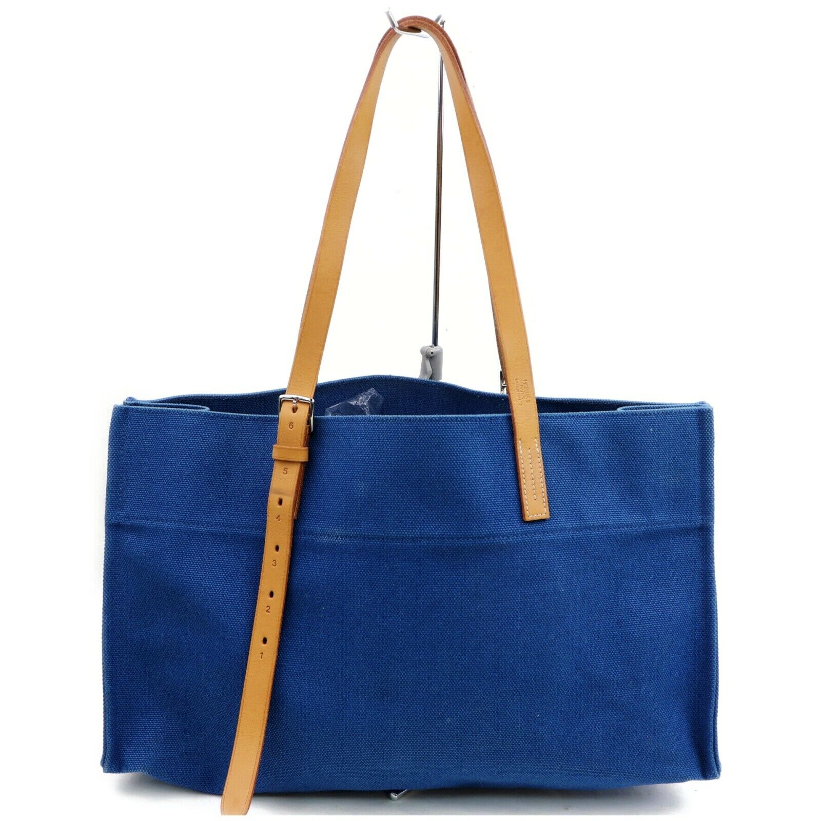 Indistinguishable Hermes Tote Bag Etriviere Blue Canvas (SHC7-10179)