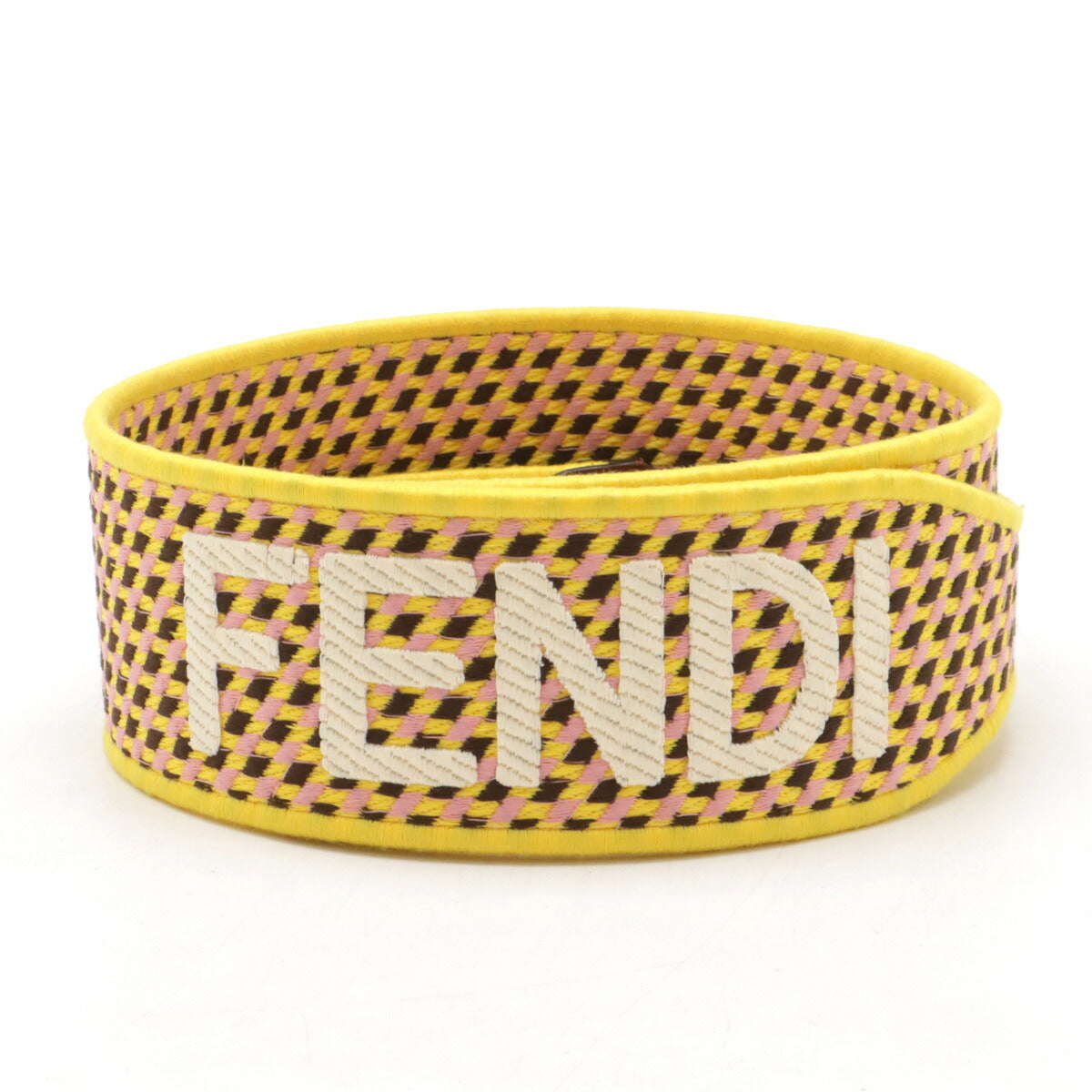 Fendi Logo Leather Canvas Shoulder Strap