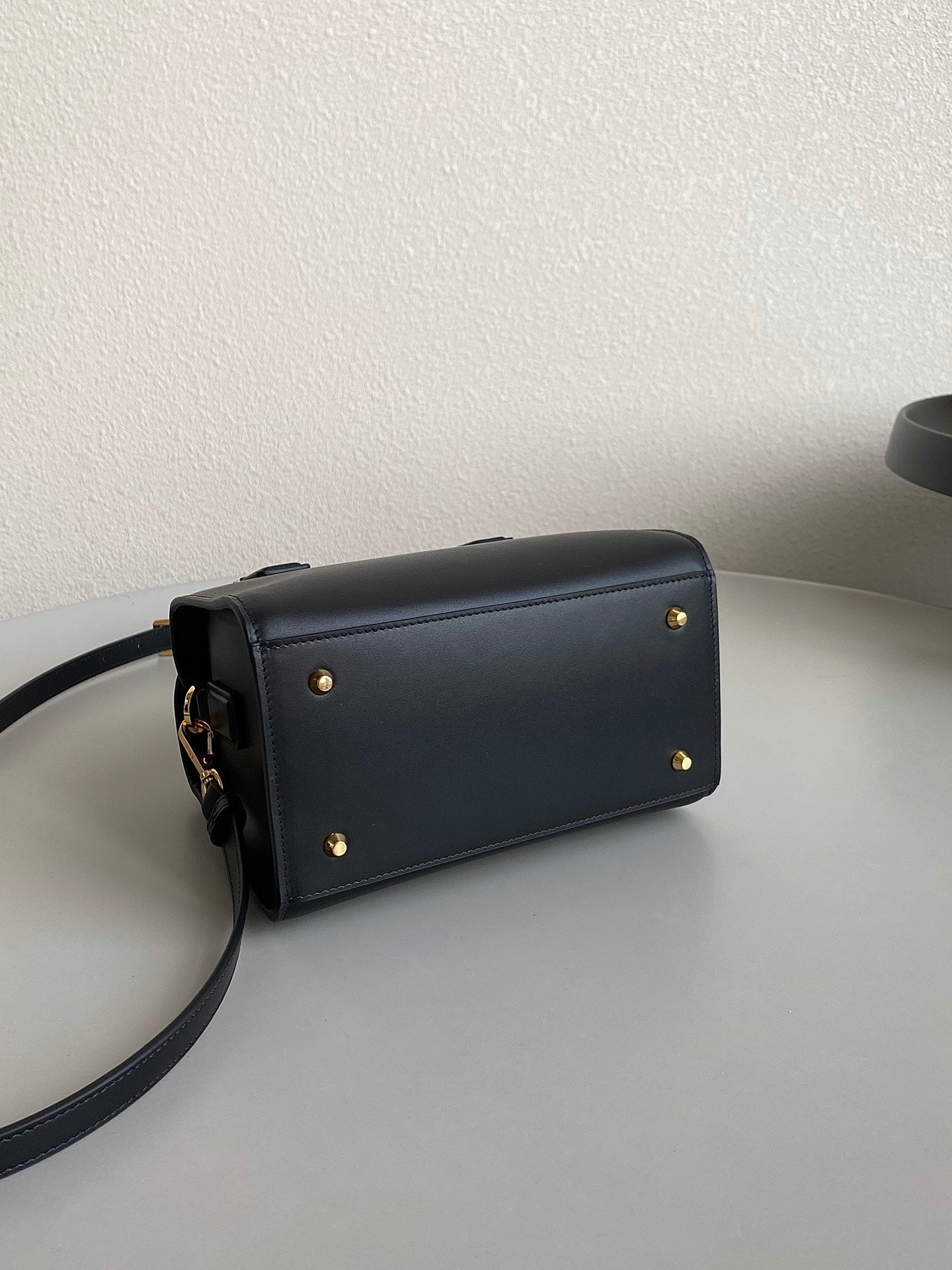 DIOR SMALL BOSTON 22 BLACK BOX CALFSKIN