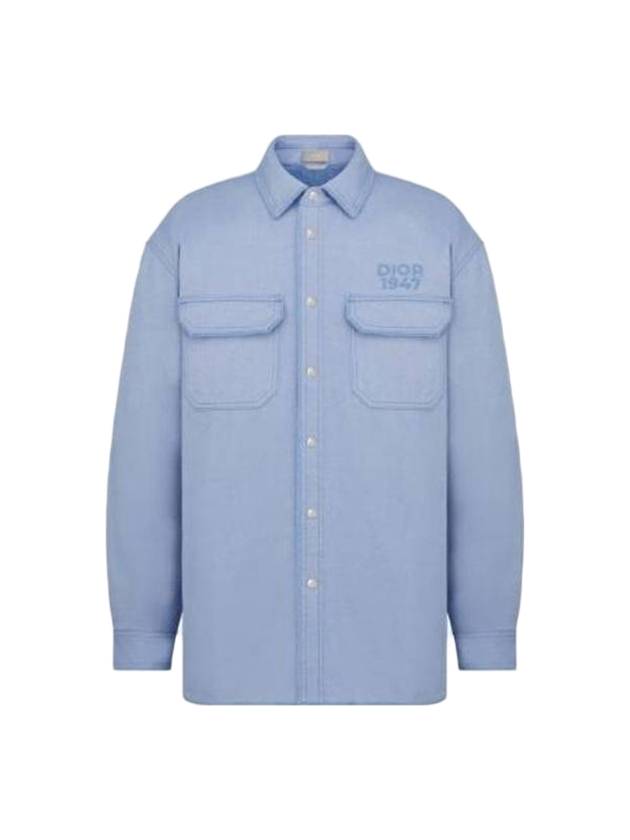 Overshirt Cotton Jacket Blue Dior