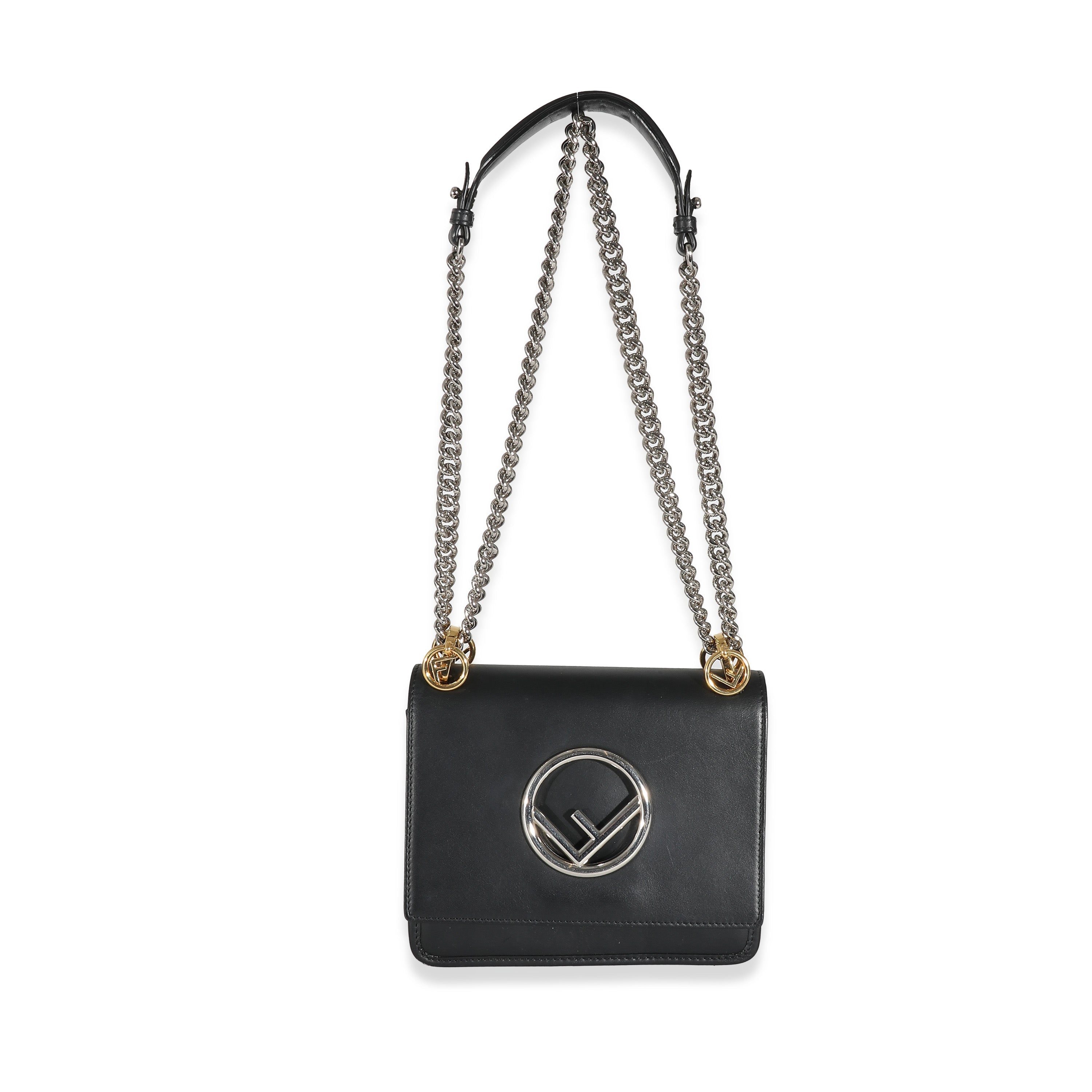 FENDI - Black Vitello Century Opaco F is Fendi Kan I Bag