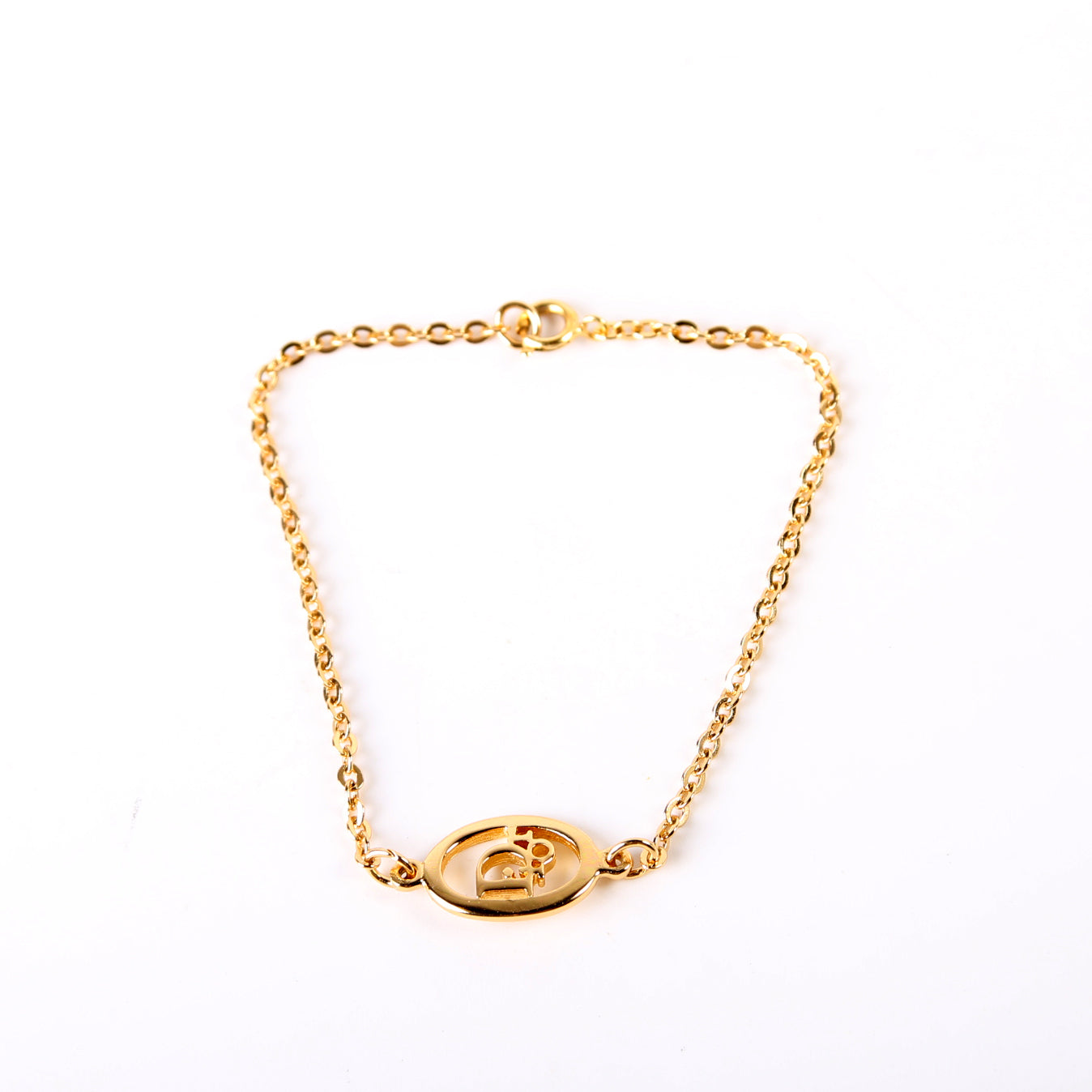 Oval Dior Logo Chain Bracelet
