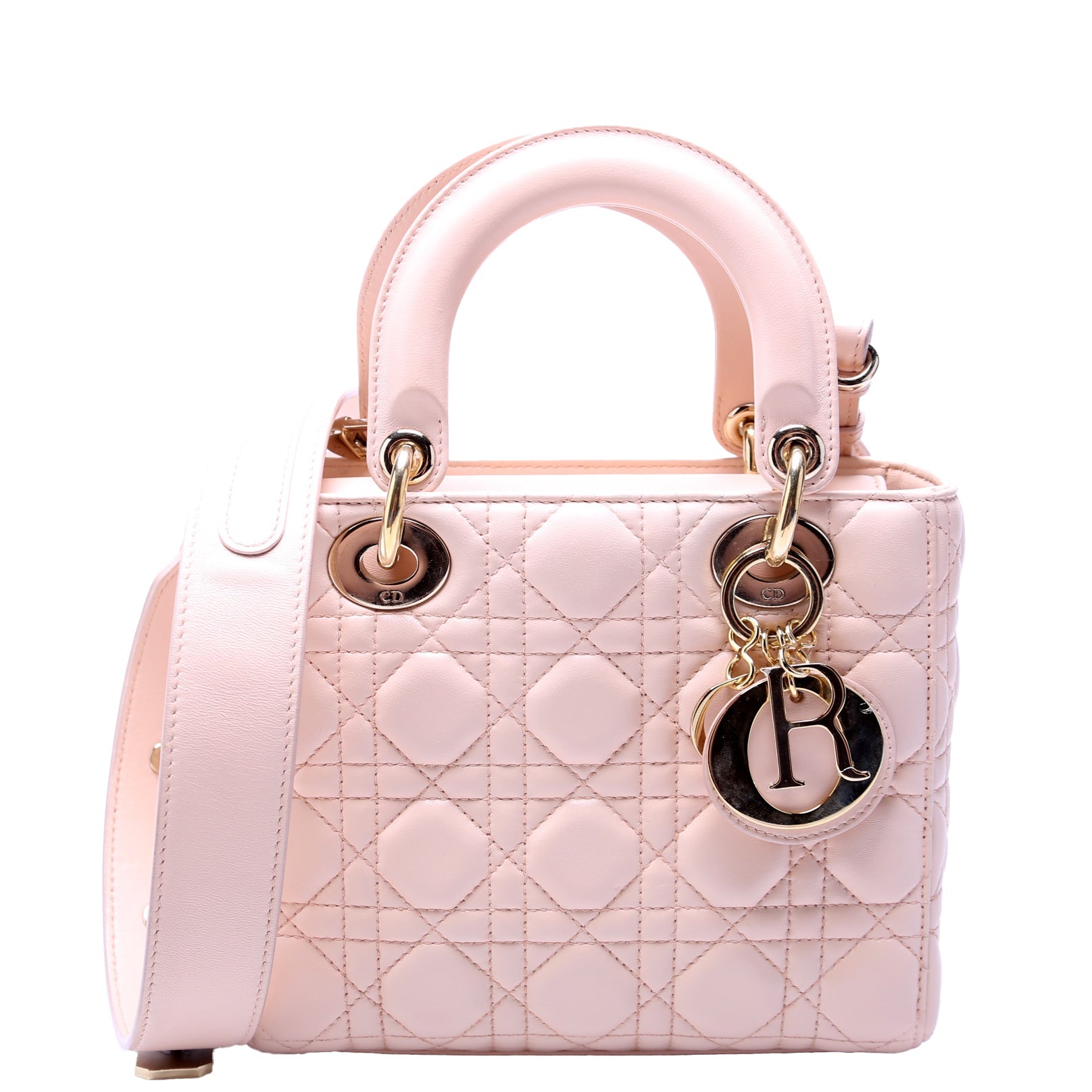 Lady Dior My Abcdior Small Cannage Lambskin Pink