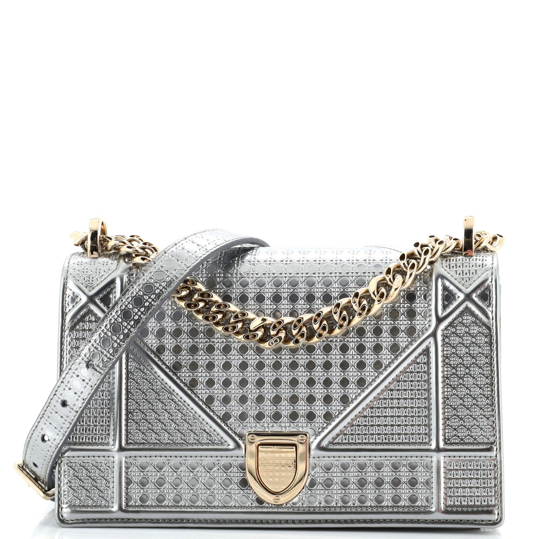 Dior Diorama Croisiere Chain Wallet Cannage Embossed Calfskin