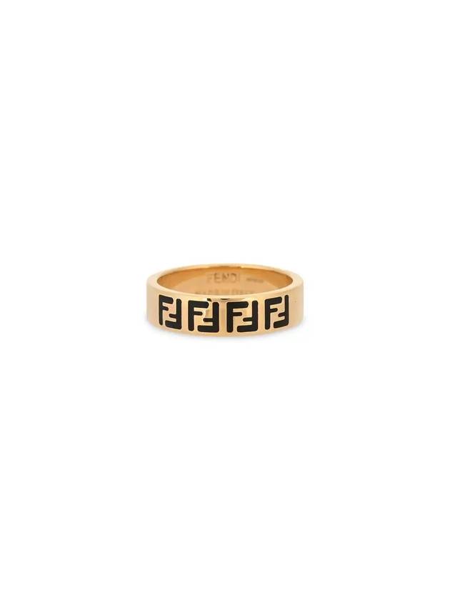 Fendi FF Logo Band Ring Gold