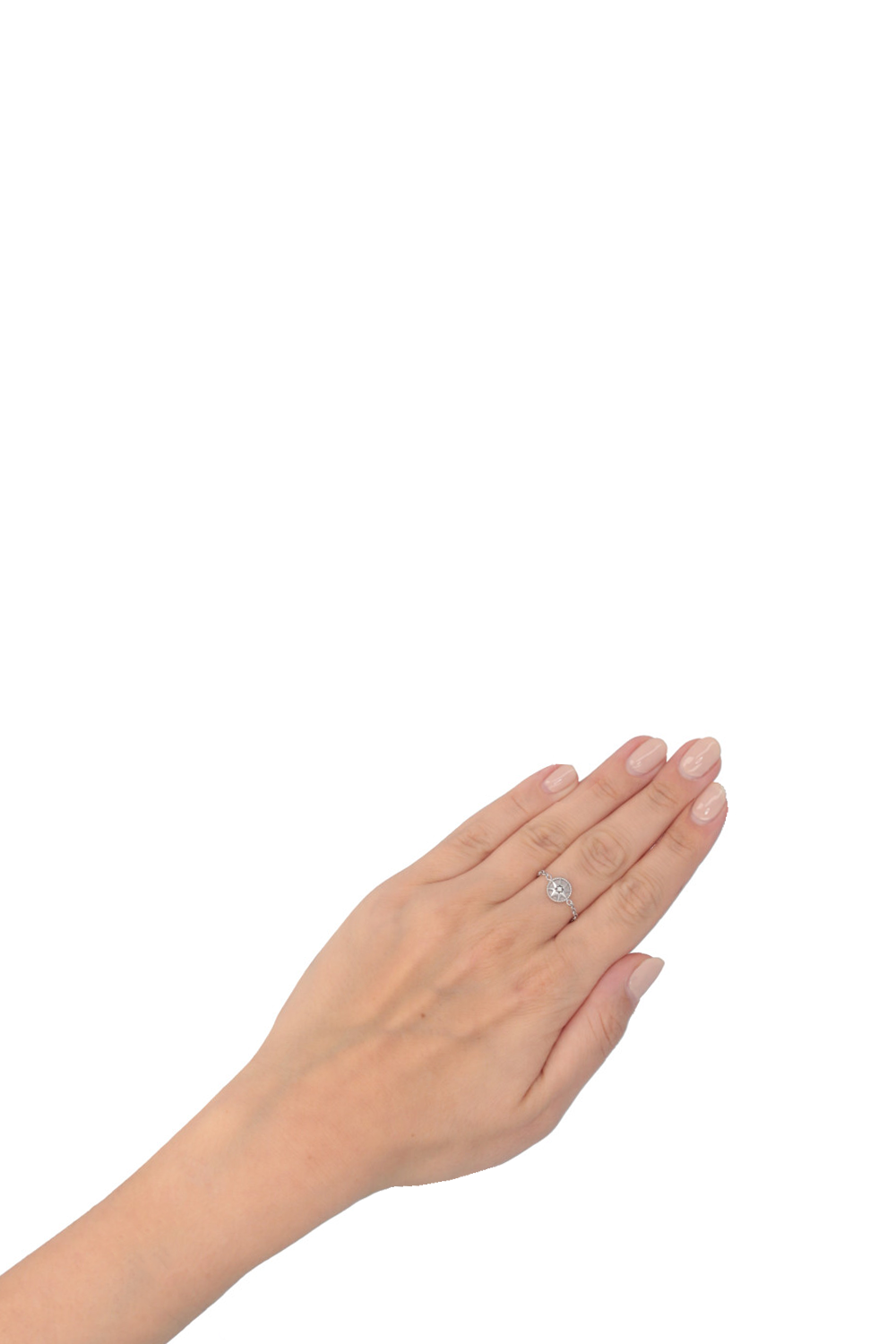 CHRISTIAN DIOR Rose des Vents Ring 18k White Gold MOP Diamond