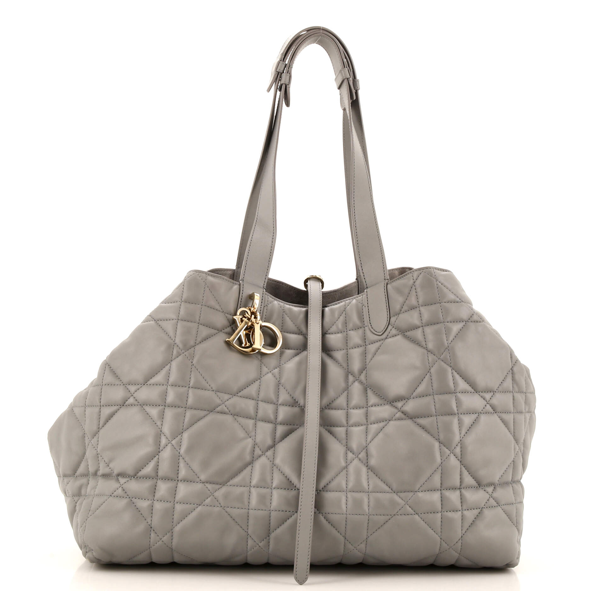 Dior Toujours Tote Bag Macrocannage Quilt Calfskin Large