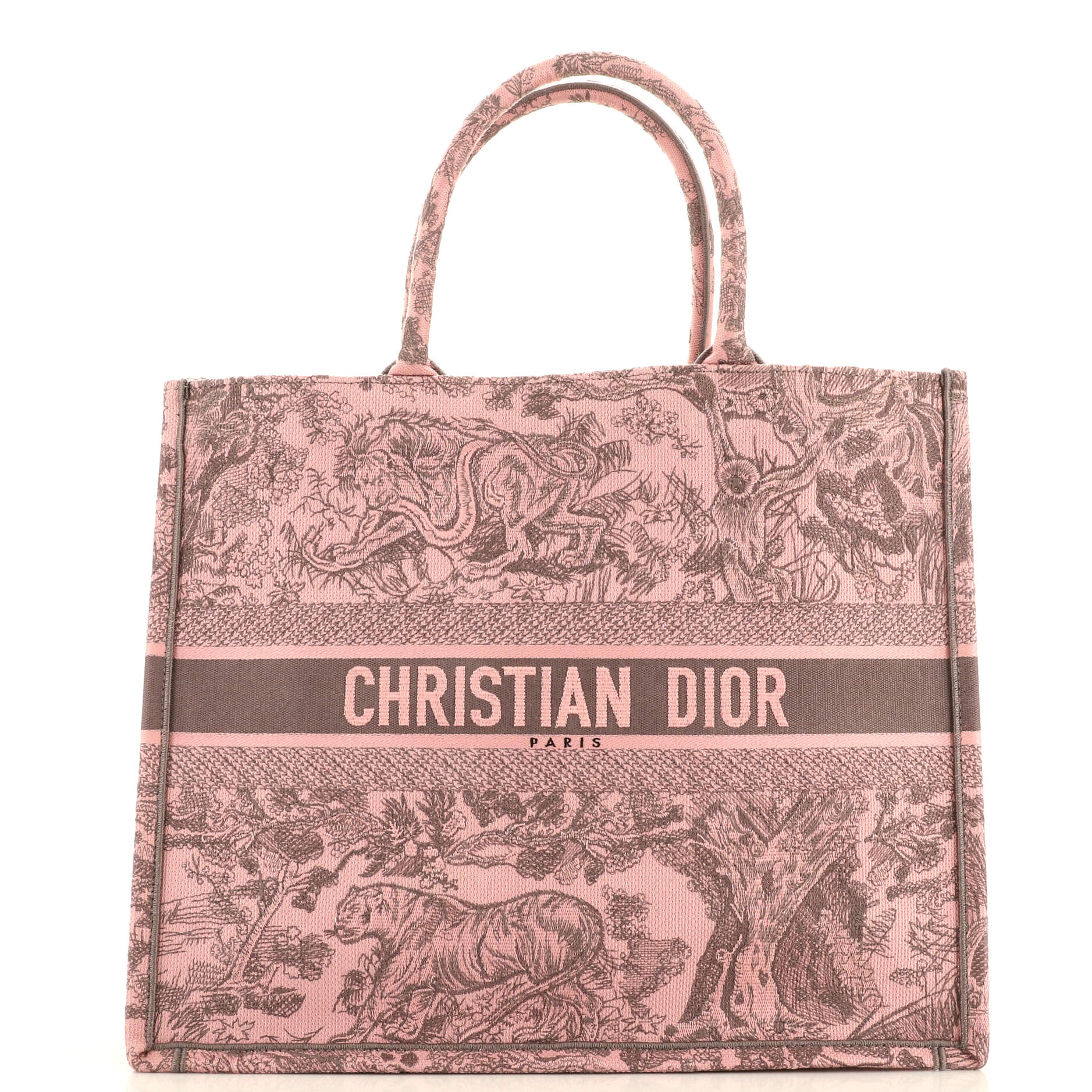 Dior Book Tote Embroidered Canvas Large