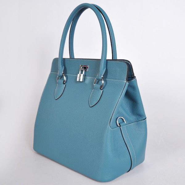 Hermes Toolbox H8688 Ladies 2way Blue Handbag