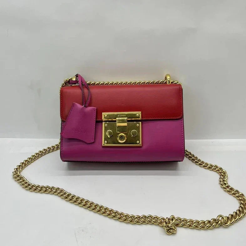Gucci Small Padlock Shoulder Bag - Pink B3-41