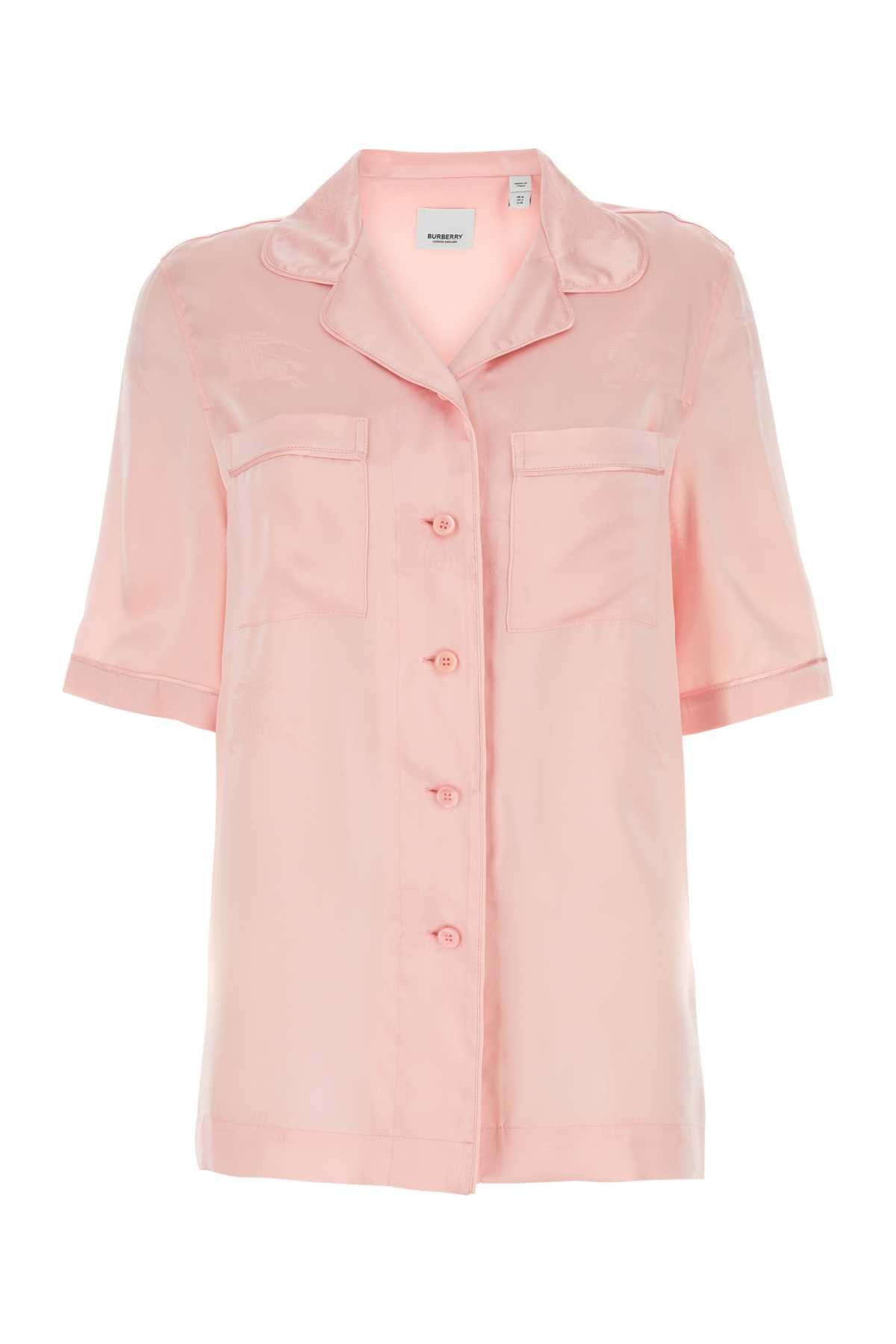 Burberry Women Pastel Pink Satin Shirt