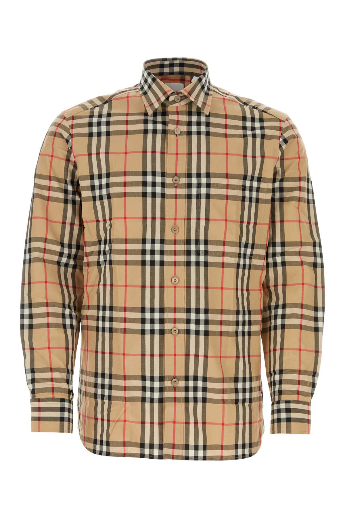 Burberry Men Embroidered Poplin Shirt