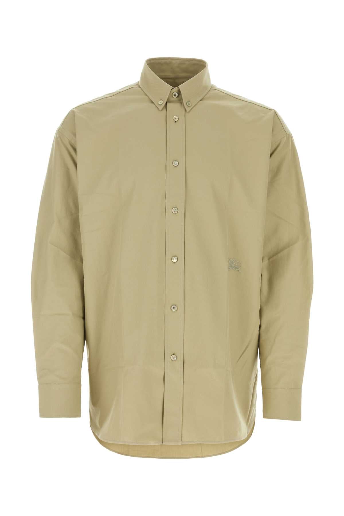 Burberry Men Army Green Oxford Shirt