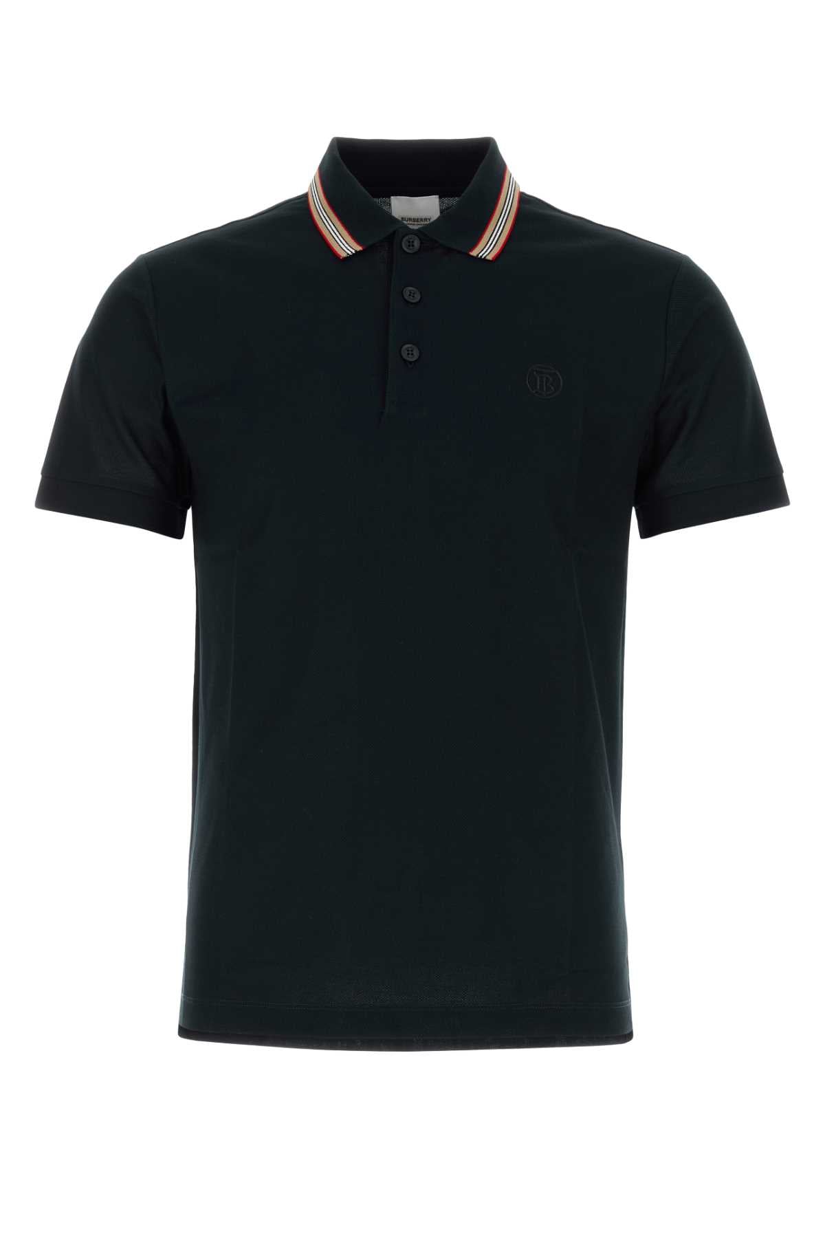 Burberry Men Black Piquet Polo Shirt