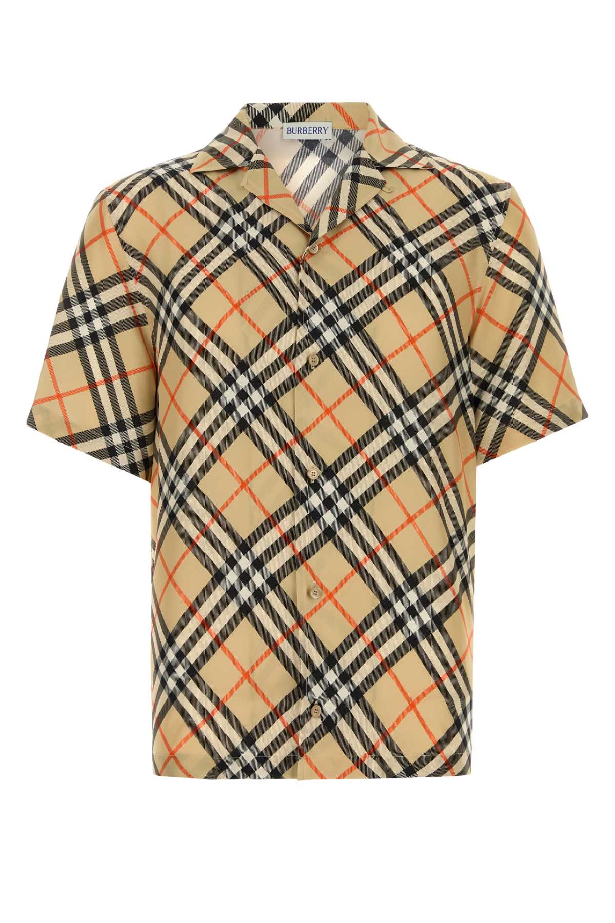 Burberry Men Printed Silk Shirt