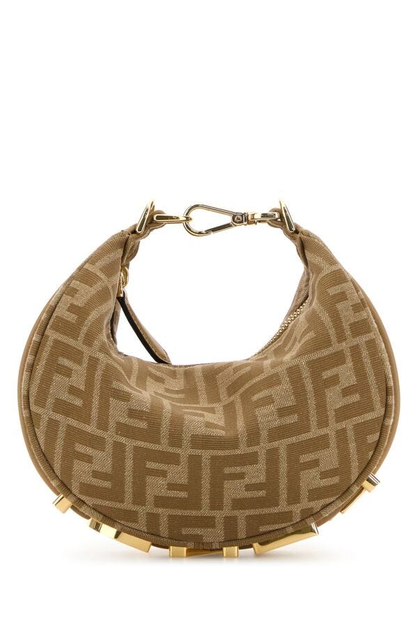 Fendi Woman Embroidered Jacquard Mini Fendigraphy Handbag