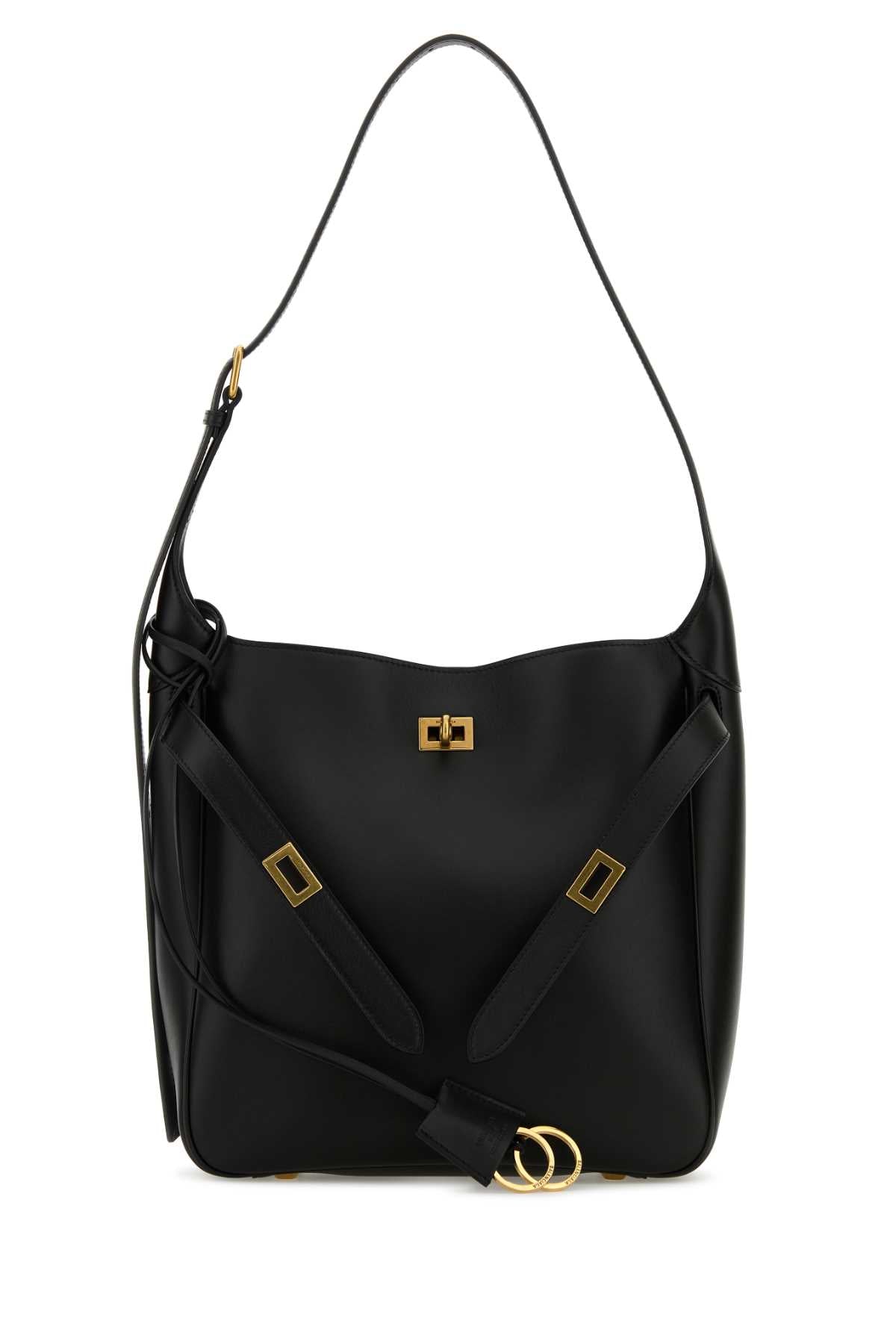 Balenciaga Women Black Leather Small Bel Air Shoulder Bag