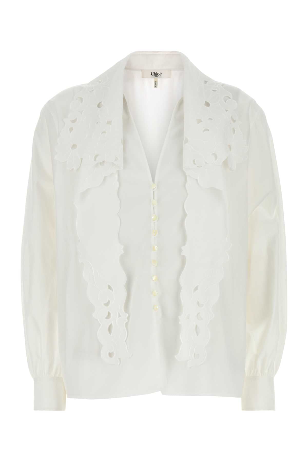 Chloe Women White Poplin Shirt