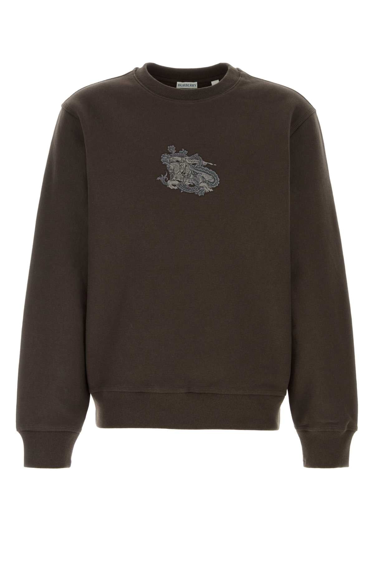 Burberry Men Brown Cotton Blend Sweatshirt