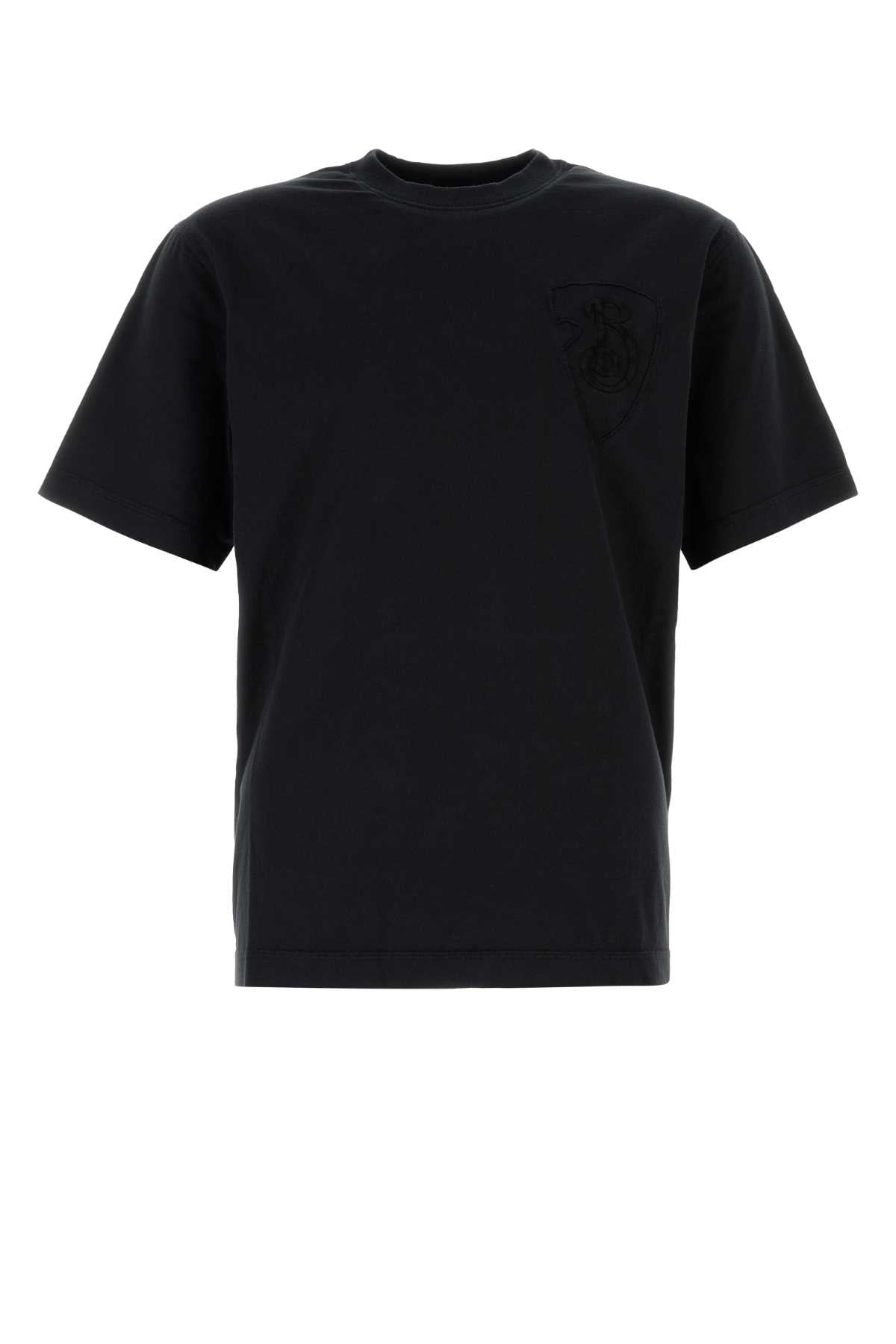 Burberry Men Black Cotton T-Shirt