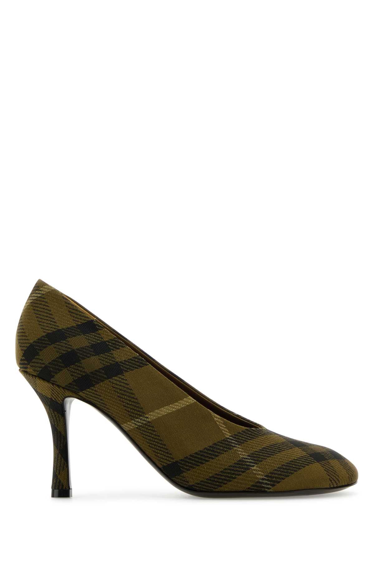 Burberry Women Embroidered Canvas Pumps