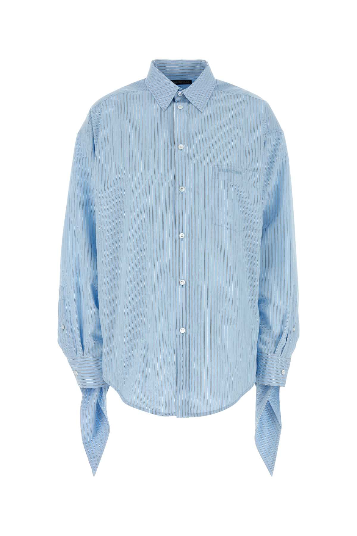 Balenciaga Women Embroidered Viscose Blend Oversize Shirt