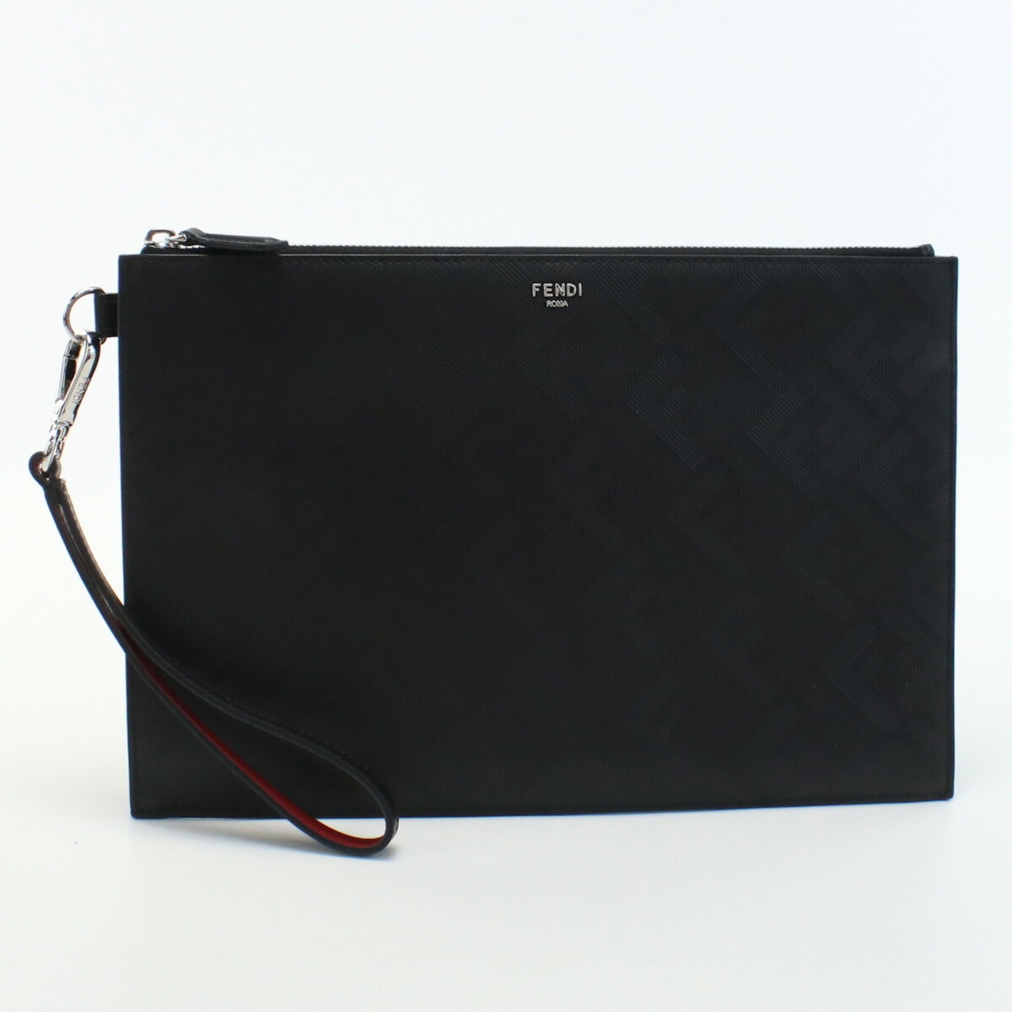 FENDI Shadow Flat Clutch 7N0132 AJF4 F19KP Bag Leather Men's