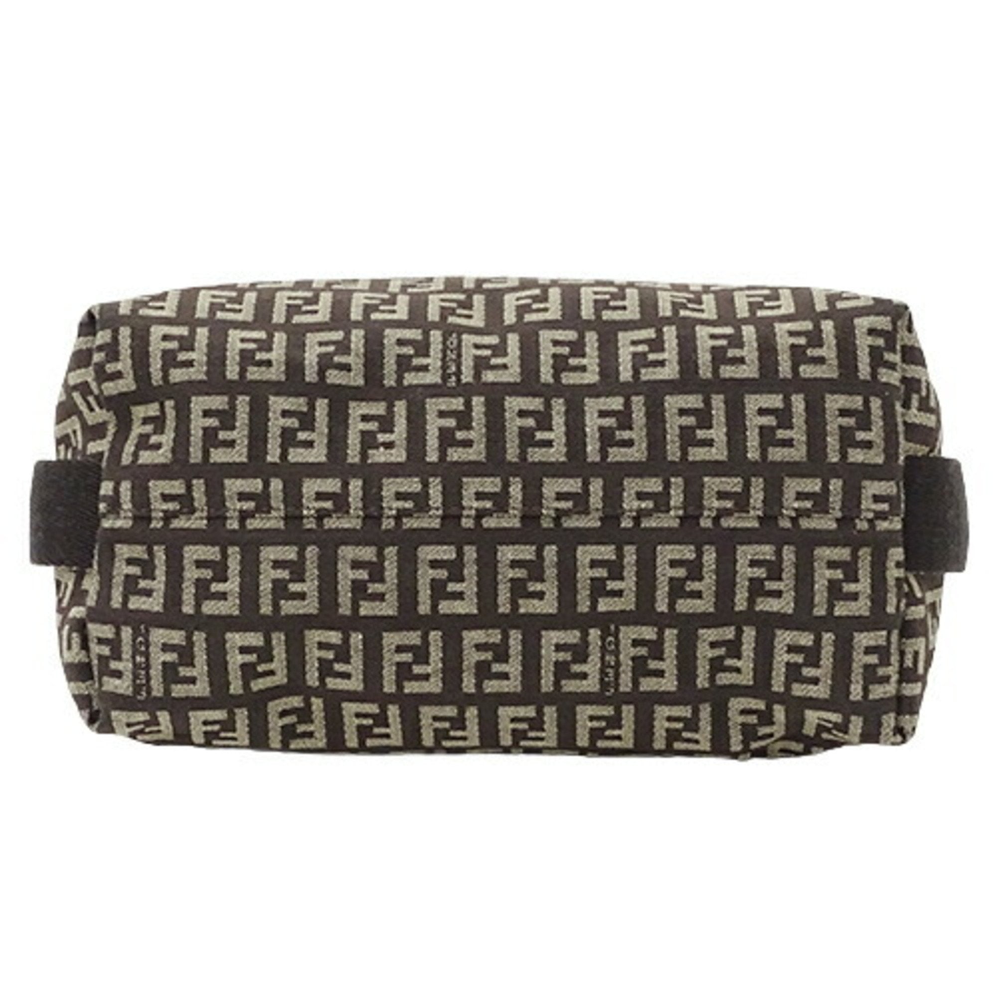 FENDI Bag Women's Shoulder Zucchino Canvas Brown 8BR317