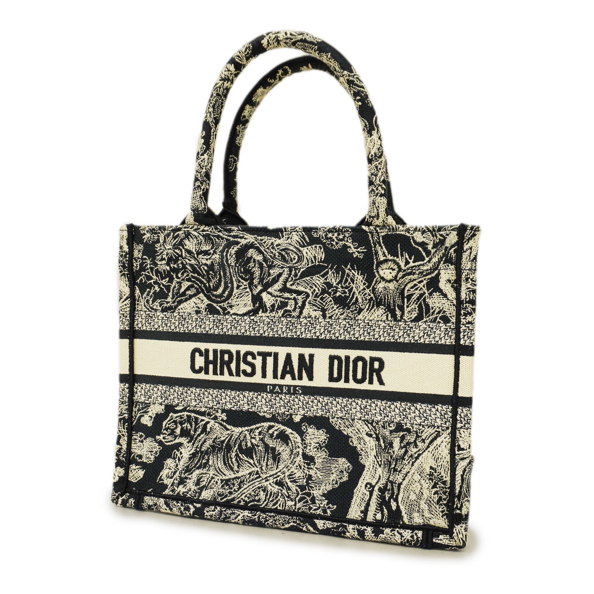 CHRISTIAN DIOR Book Tote Women's Canvas Tote Bag Navy