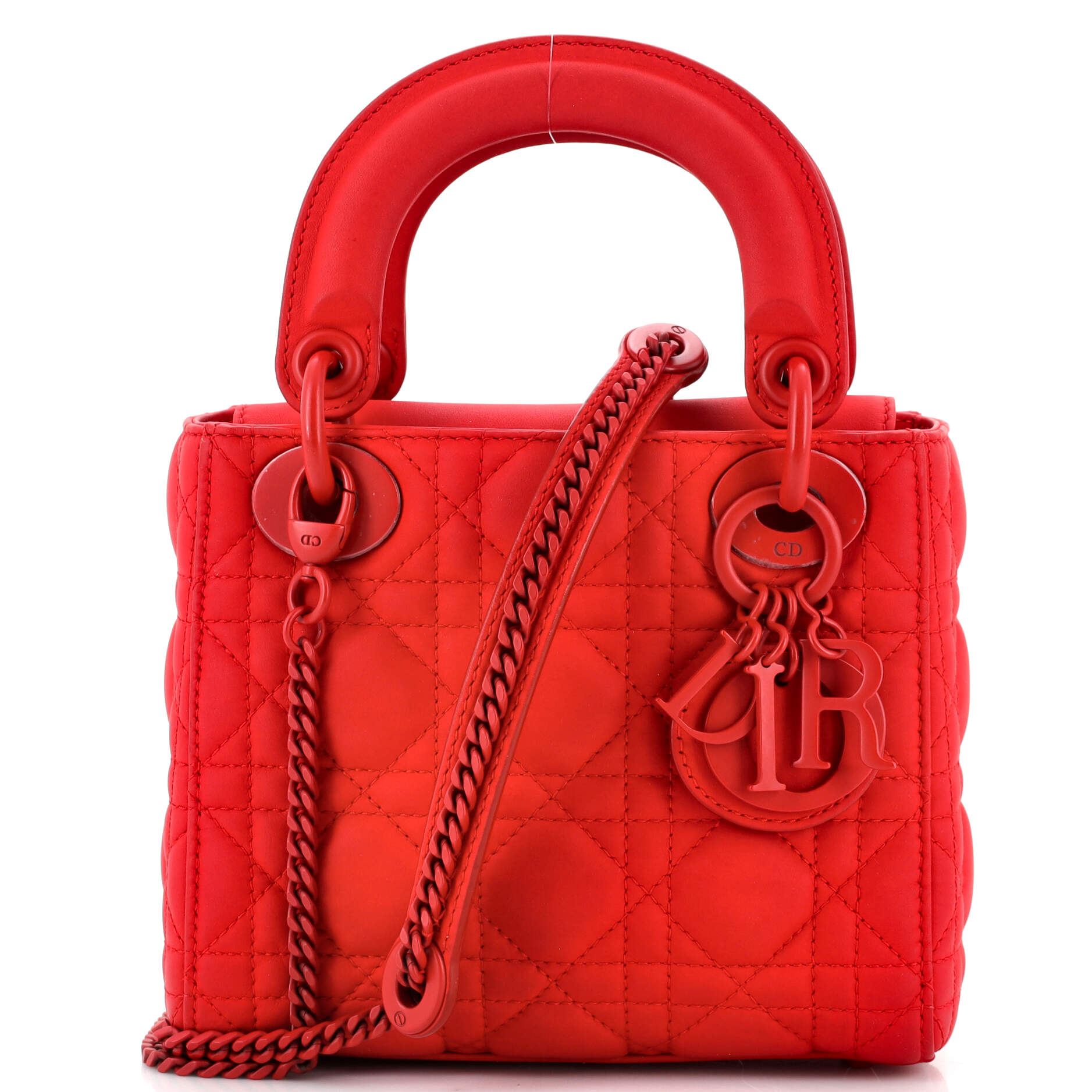 Dior Ultra Matte Lady Dior Chain Bag Cannage Quilt Calfskin Mini