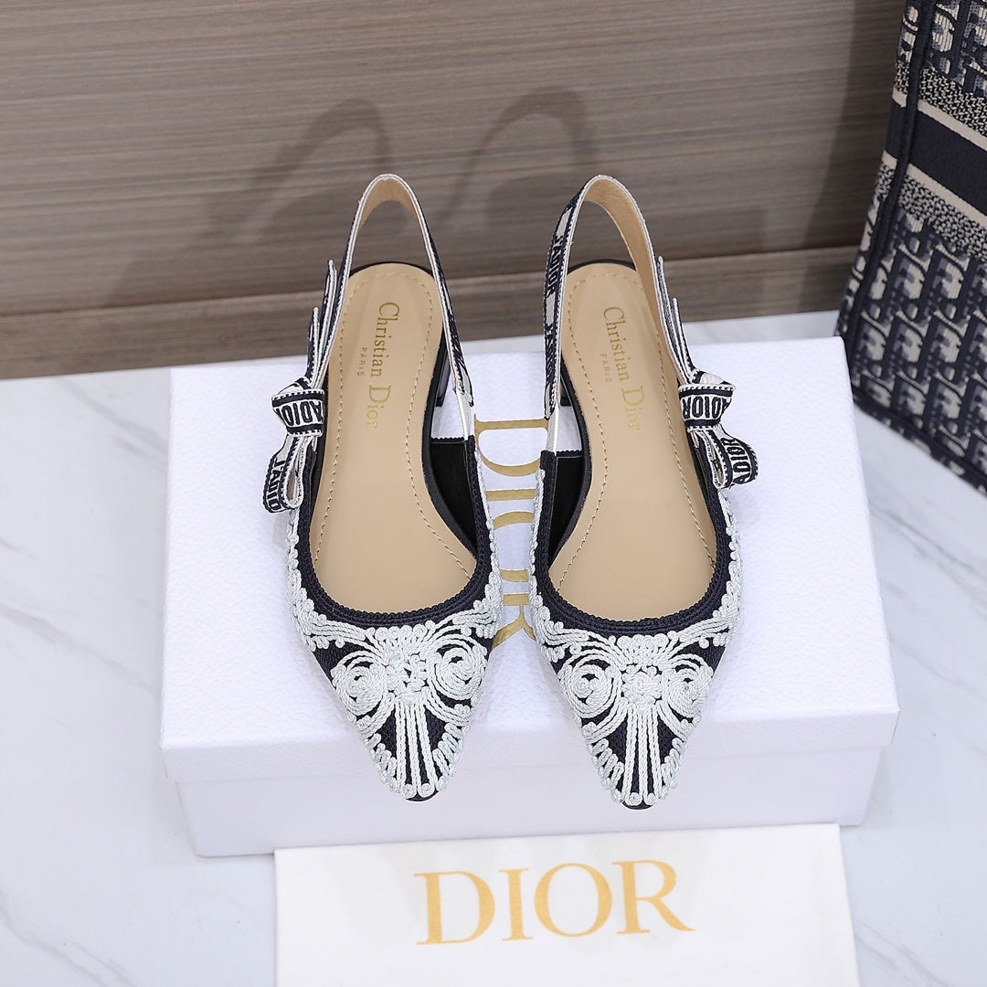 DIOR 25 J'A DIOR Slingback Flat Fabric 237871