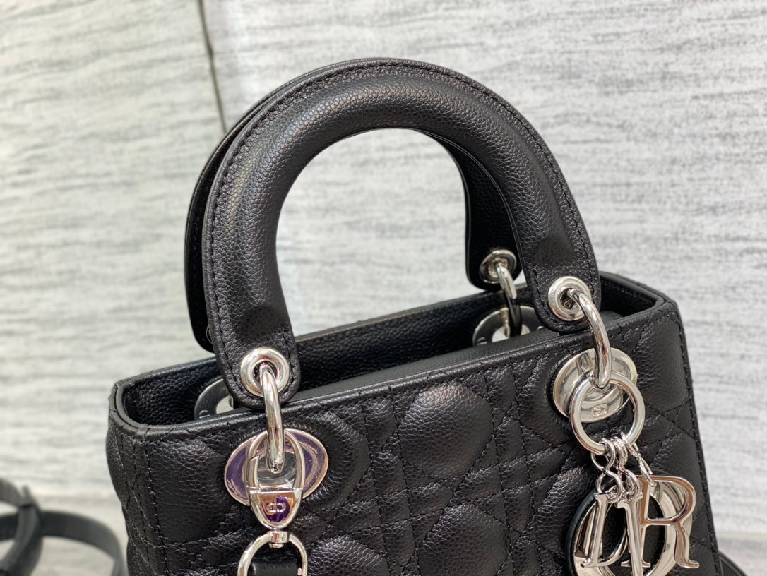 DIOR small lady 20 black calfskin shw